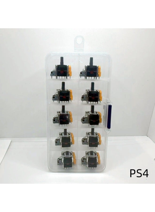 PS5 Hall Electromagnetic Rocker 10 Pack Suit PC Transparent Boxed PS4 Hall Rocker XBOXONE Accessories-Product Color:Ps4 Hall Joystick 10 Pieces In Box  - Image 1