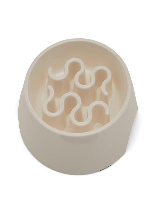 EveryYay Take it Slow White Slow Feeder Pet Bowl 2.5 Cups - Image 1