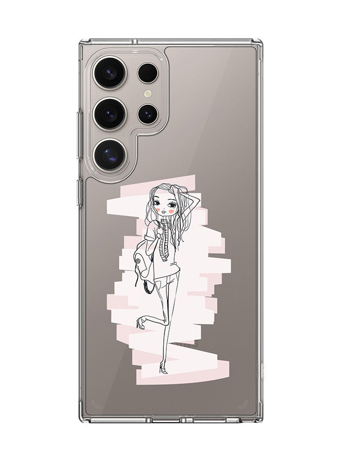 Stylizedd Classic Clear Case for Samsung Galaxy S25 Ultra , Hybrid Soft Case Flexible Edges Anti Drop TPU PC Gel Thin Transparent Cover - Teen Star - Image 1