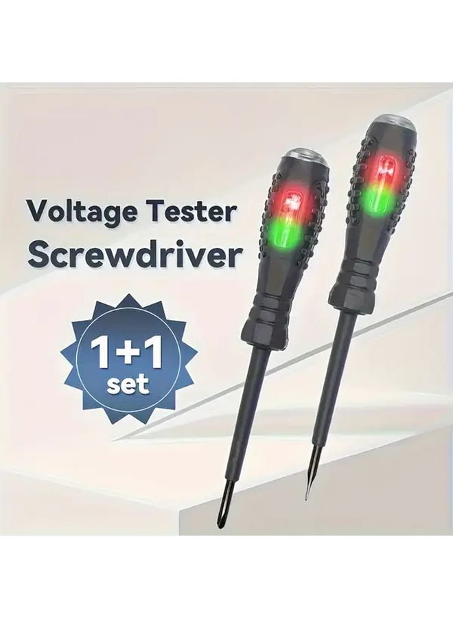 2pcs Voltage Testers with Digital Display Intelligent Screwdriver Tester for Circuit Testing - Image 1