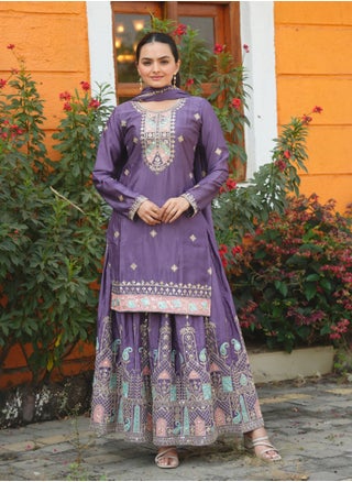 Presenting a New Designer Embroidered Chinnon Sharara Suit with Sequence Embroidered Work - pzsku/ZC0A1BEC1D391E08D339CZ/45/1742726979/cca06f2e-f83f-4dcc-8dff-c6d1b7e7f9d8