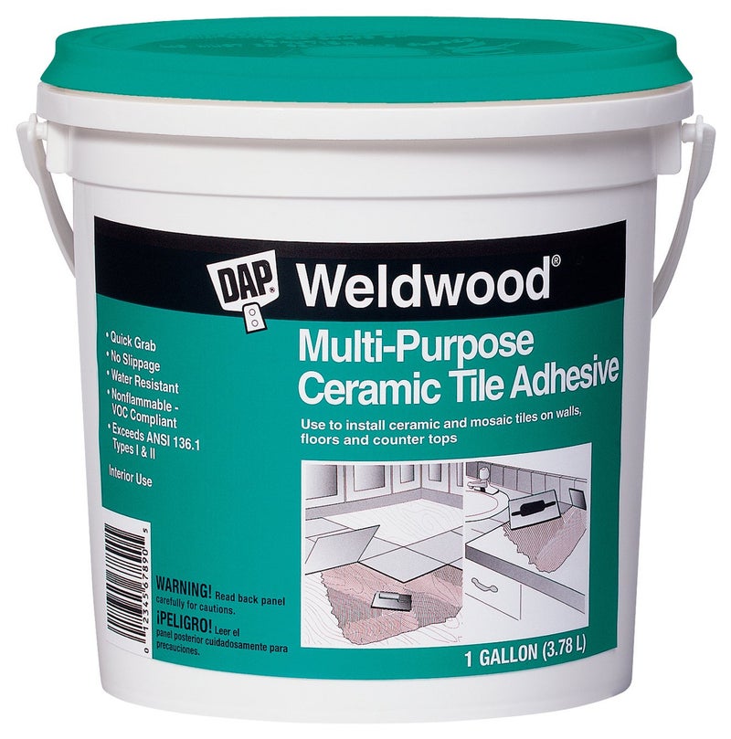 DAP 7079825192 Mp Ceramic Tile Adh Gal Raw Building Material, Gallon, Off- White, 128 Fl Oz