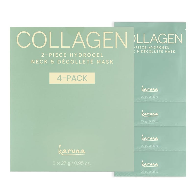 Karuna Skin  COLLAGEN Decollete  Neck Hydrogel Mask 2Piece Deeply Moisturizing Wrinkle Patches AgeDefying Hydrating  Rejuvenating Targets Fine Lines  Wrinkles 4 Packs