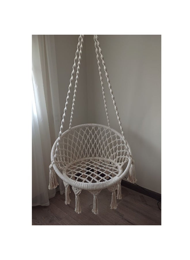 كرسي ارجوحة مكرمية 80x80 سم - Queen - Image 1