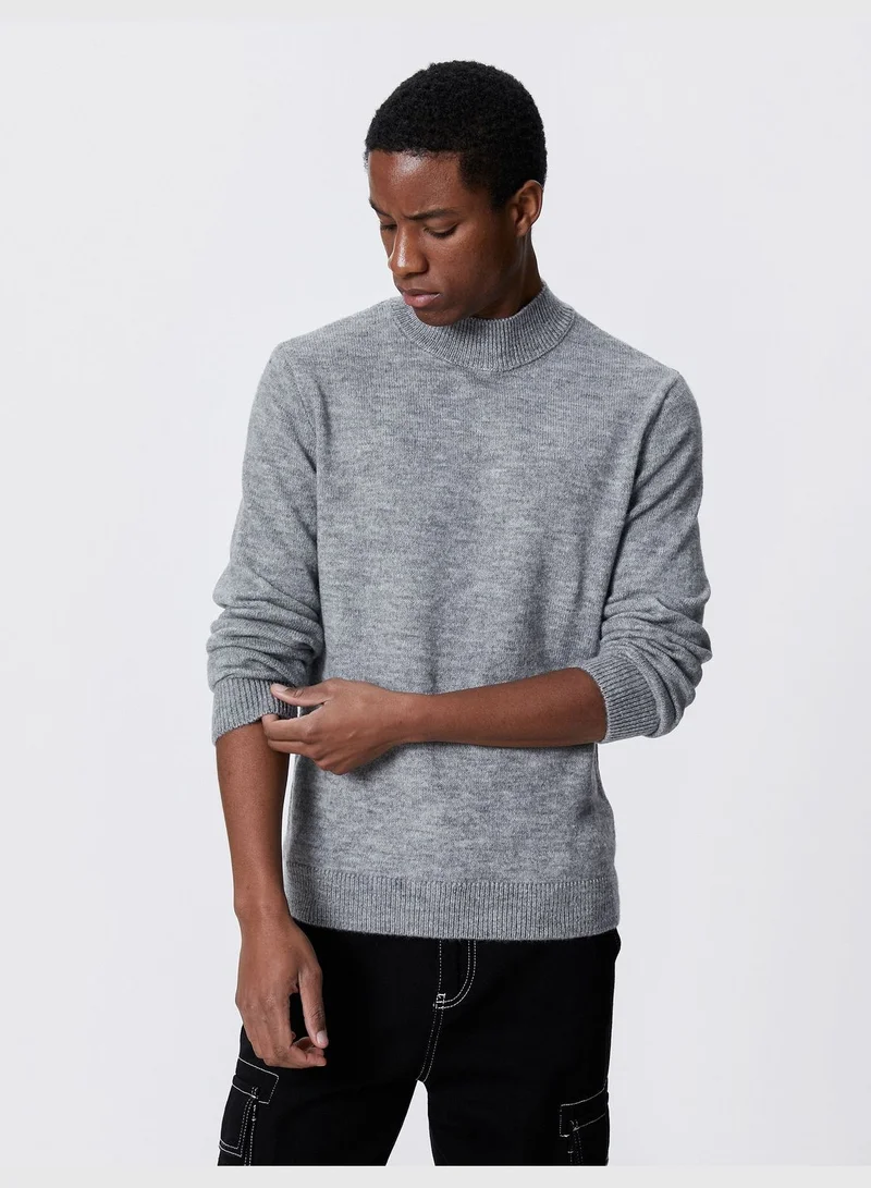KOTON Basic Knitwear Sweater Half Turtleneck Slim Fit
