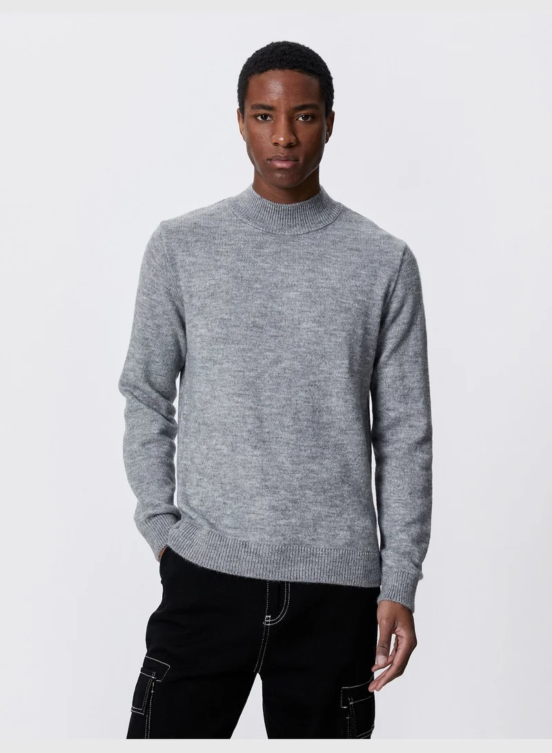KOTON Basic Knitwear Sweater Half Turtleneck Slim Fit