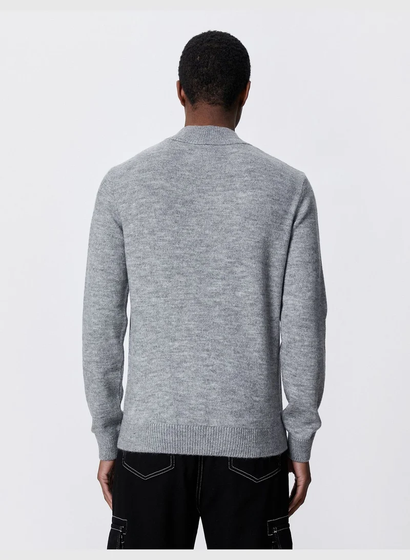 KOTON Basic Knitwear Sweater Half Turtleneck Slim Fit