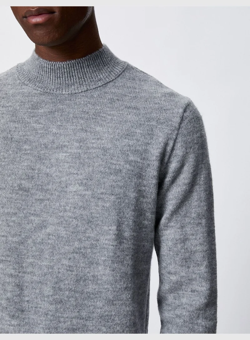 KOTON Basic Knitwear Sweater Half Turtleneck Slim Fit