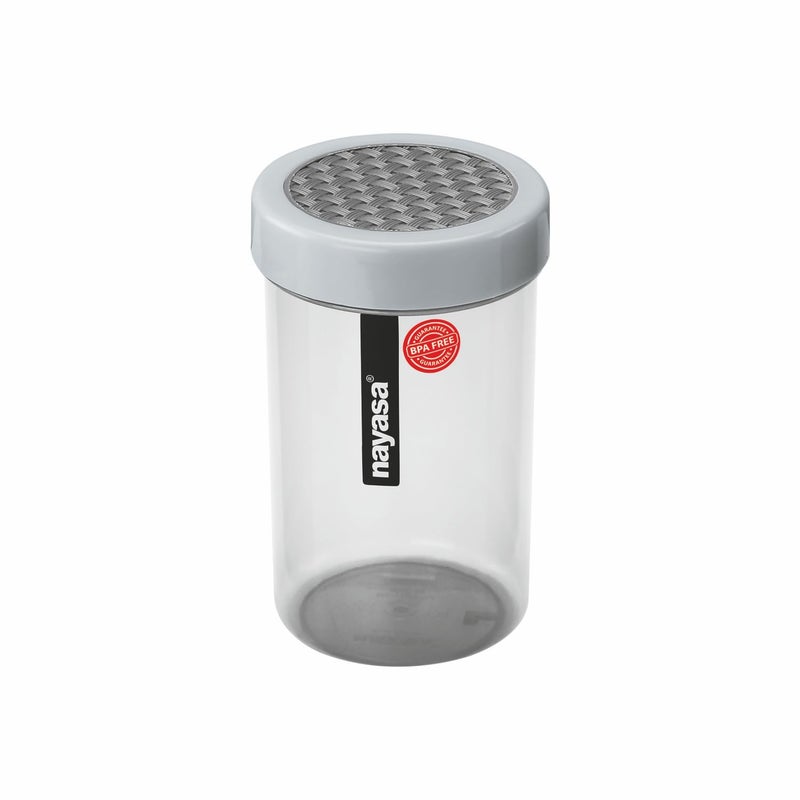 Nayasa Retro 1 Litre BPA Free Food Grade Airtight Kitchen Storage Container with Lid Set of 6 Grey - Image 2