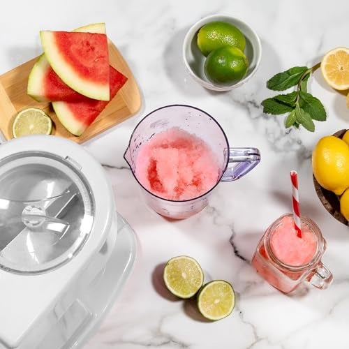 Nostalgia Retro 40-Ounce Frozen Beverage Station - Slushie Machine and Ice Shaver with Automatic Mixing for Soda, Cocktails and Margaritas - Easy & Safe Use - White - Image 5