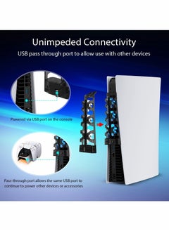 Y&D Cooling Fan with LED Light for PS5 Accessories, Horizontal Compatible Both Disc and Digital Editions  - Image 5