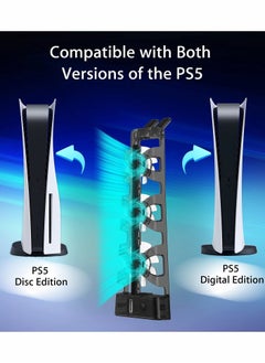 Y&D Cooling Fan with LED Light for PS5 Accessories, Horizontal Compatible Both Disc and Digital Editions  - Image 4