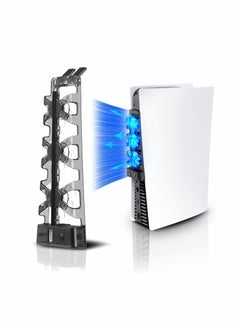 Y&D Cooling Fan with LED Light for PS5 Accessories, Horizontal Compatible Both Disc and Digital Editions  - Image 1