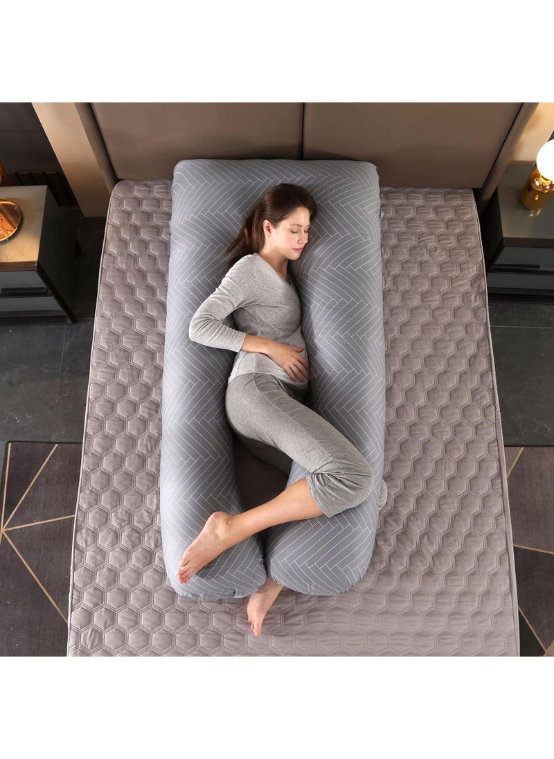 ماركة غير محددة U-Shaped Full Body Pregnancy Cotton Pillow 80x155cm  - Image 1