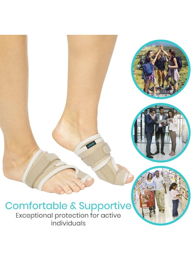 VIVE Bunion Brace Big Toe Corrector Straightener With Splint Hallux Valgus Pad Joint Pain Relief Alignment Treatment Orthopedic Sleeve Foot Wrap Support One Size Beige - Image 3