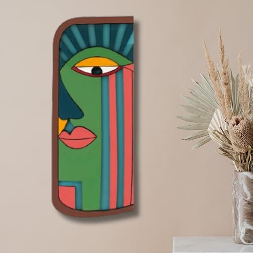 APS ART PLUS STORE Wooden 3D Wall Mask Sculpture For Wall Decor, Unique Wall Decorative Item For Home, Office, Living Room Wall Decor - Image 2
