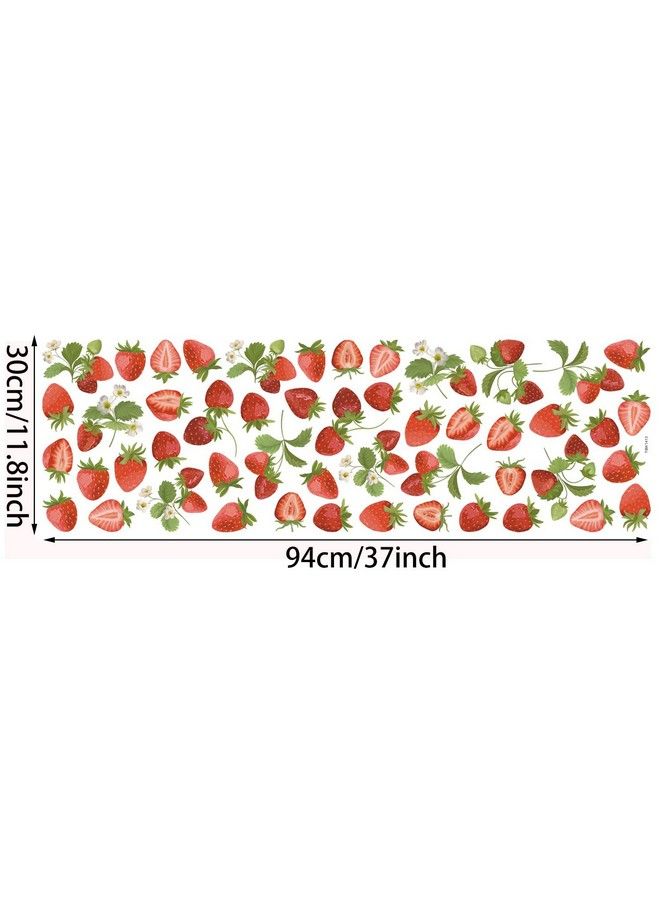 Bamsod Fruit Wall Decals Removable Boho Wall Stickers Peel Stick Fresh Fruit Wall Stickers For Baby Nursery Kids Bedroom Living Room Home Kitchen … (Strawberry) - Image 3