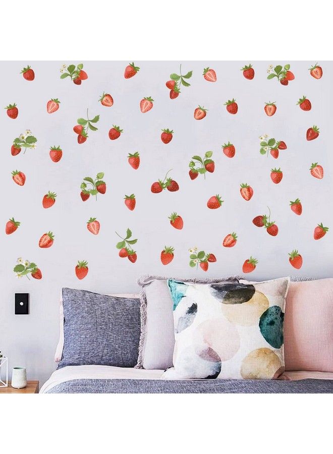Bamsod Fruit Wall Decals Removable Boho Wall Stickers Peel Stick Fresh Fruit Wall Stickers For Baby Nursery Kids Bedroom Living Room Home Kitchen … (Strawberry) - Image 5