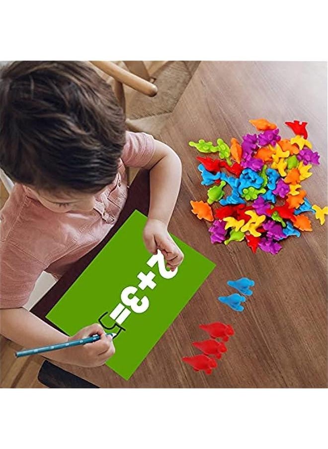 MIXDE - Counting Dinosaur Toys Matching Games with Sorting Bowls,Preschool Learning for Math, Educational Montessori  Toy Sets for Kids Aged 3+ Years Old Boys Girls (Dinosaurs) - Image 1