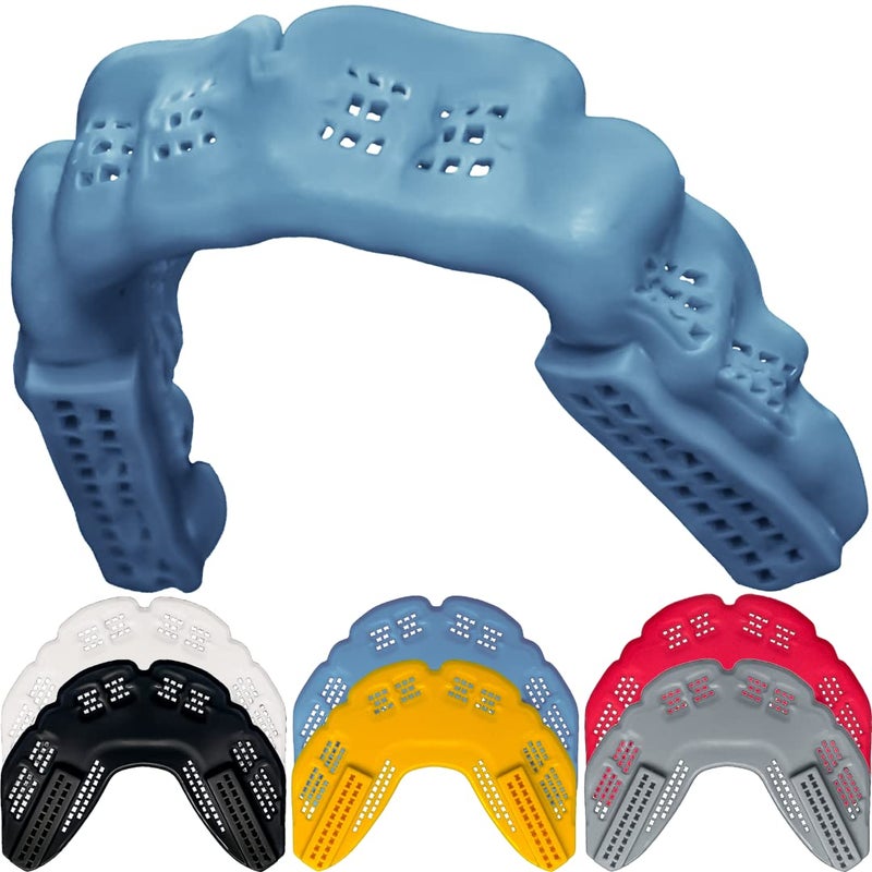 Bulletproof Mouthguards Bulletproof: Worldâ€™s Thinnest Most Breathable Mouthguard is 3X Stronger! BJJ Lacrosse Football Basketball MMA Wrestling Hockey Rugby Boxing Men Sports Mouth Guard Grinding Teeth Adult Youth Braces - Image 1