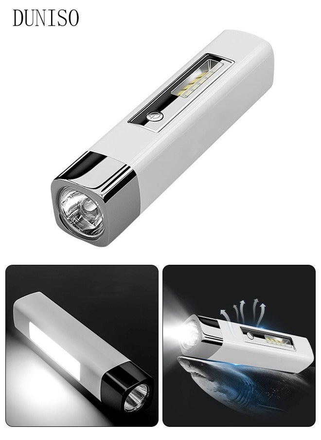 DUNISO - Rechargeable LED Flashlights with Side Light Handheld Flashlight with Zoomable 4 Modes Super Bright Flashlights for Emergencies Camping Hiking - Image 1