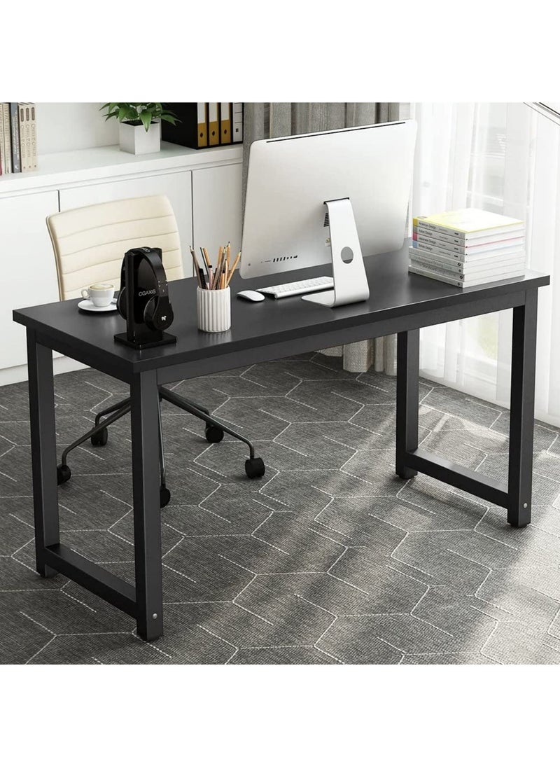 SKY-TOUCH Computer Desk, Computer Laptop Table Desk Office Desk Study Writing Desk Easy Assembly, Computer Desk Modern Simple Style for Home Office 120x60CM Black - Image 3
