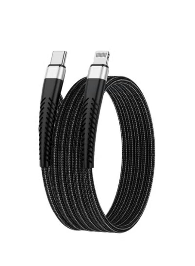 بروماس كيبل شحن سريع مضفر بطول 3 متر معتمد, منفذ USB C الى لايتنيج متوافق مع هواتف ايفون 14 برو/ 14 برو ماكس/ 14/ 14 بلس/13/12/11/X/8/7/ ايباد 9 - Image 1
