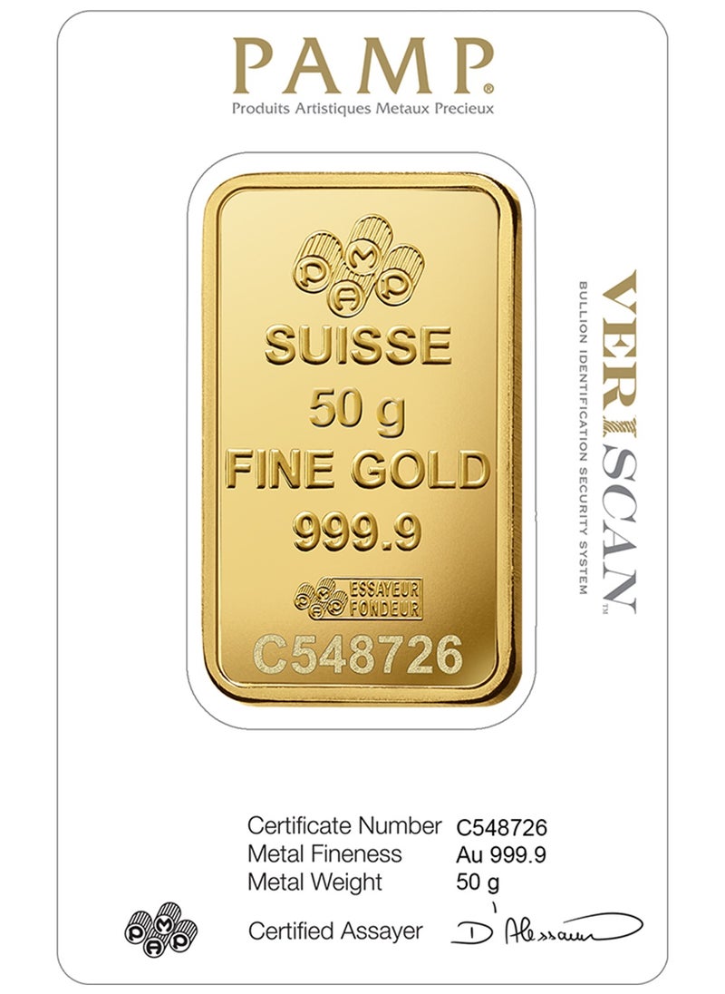 PAMP - Pamp Suisse Queen Fortuna 50g Gold Bar 24KT - 50 Grams - Image 1
