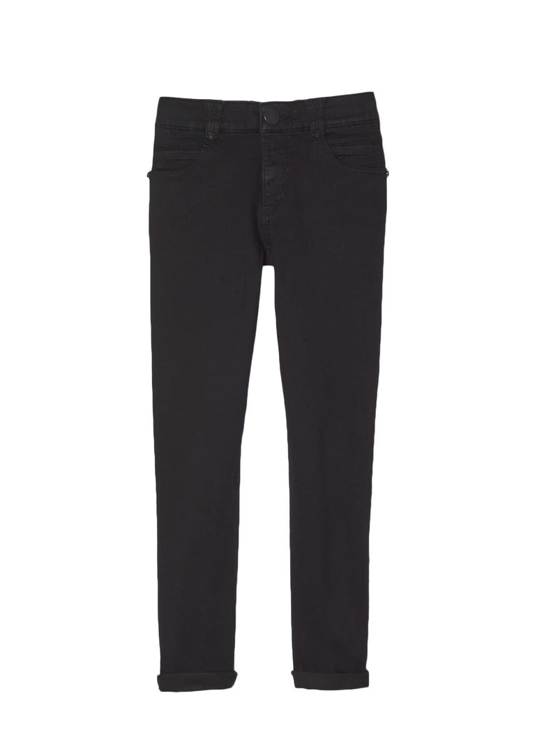 Democracy Womens Ab Solution Crop Jeans, Black, 4 US