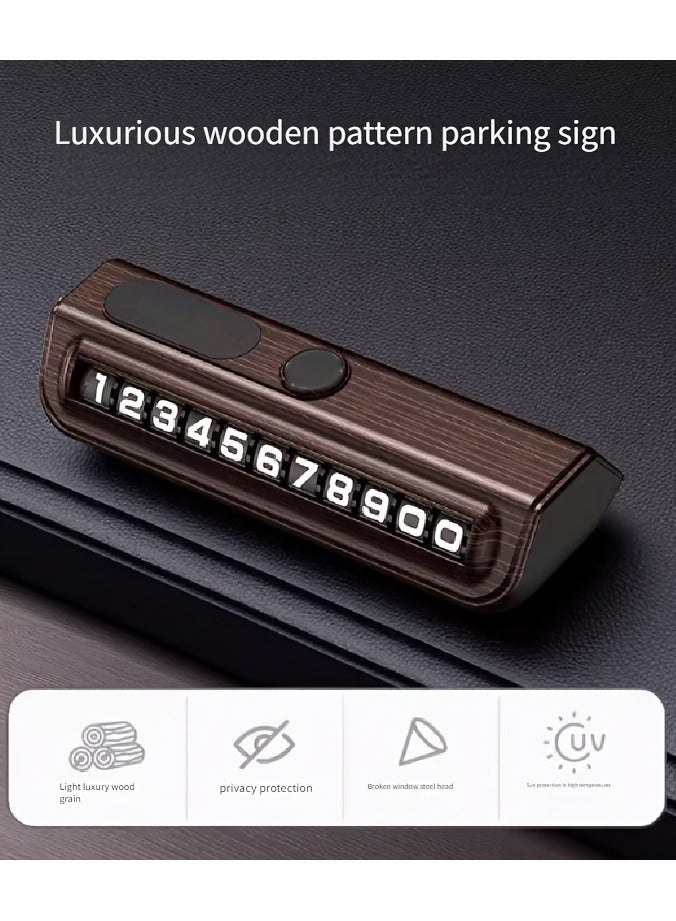 حامل لوحة ترخيص للهاتف المحمول مؤقت للسيارة، زينة للسيارة، لوحة أرقام متحركة، 2 في 1: لوحة أرقام للهاتف ومطرقة أمان، إكسسوار داخلي مبتكر وسهل النقل، حماية للخصوصية، مقاوم للأشعة فوق البنفسجية، لتزيين داخل السيارة - Image 2