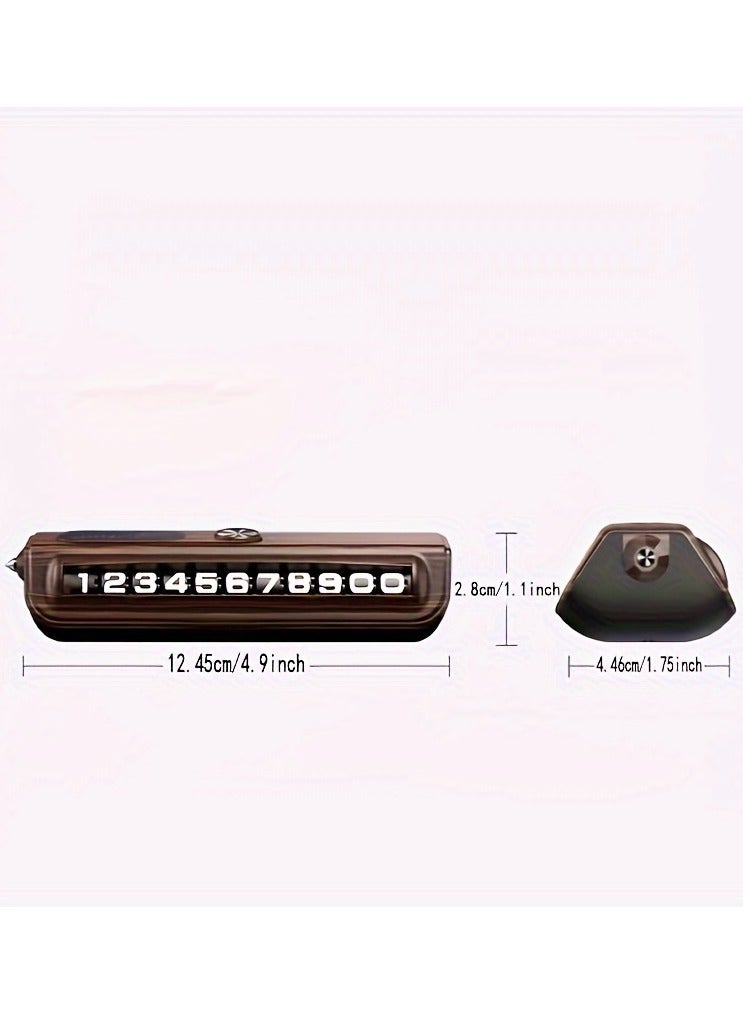 حامل لوحة ترخيص للهاتف المحمول مؤقت للسيارة، زينة للسيارة، لوحة أرقام متحركة، 2 في 1: لوحة أرقام للهاتف ومطرقة أمان، إكسسوار داخلي مبتكر وسهل النقل، حماية للخصوصية، مقاوم للأشعة فوق البنفسجية، لتزيين داخل السيارة - Image 3