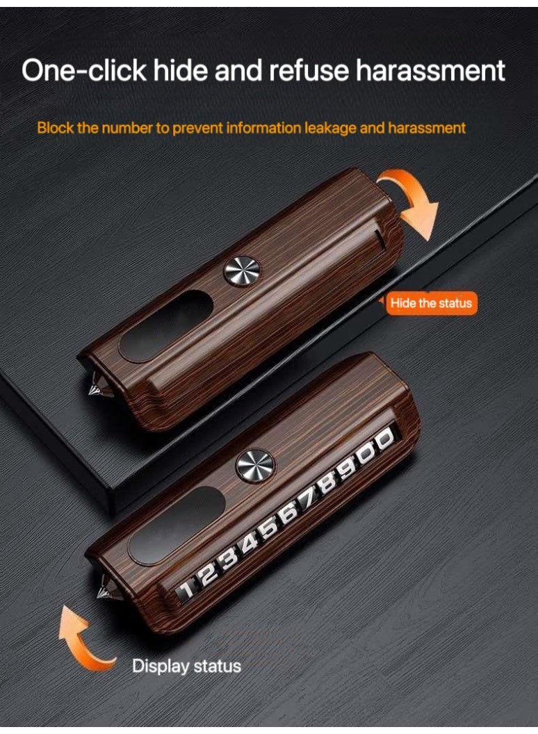 حامل لوحة ترخيص للهاتف المحمول مؤقت للسيارة، زينة للسيارة، لوحة أرقام متحركة، 2 في 1: لوحة أرقام للهاتف ومطرقة أمان، إكسسوار داخلي مبتكر وسهل النقل، حماية للخصوصية، مقاوم للأشعة فوق البنفسجية، لتزيين داخل السيارة - Image 5