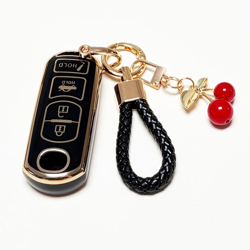 White TPU Key Fob Cover for Mazda 3 6 8 CX-5 MX-5 Miata Smart Remote Case - Image 2