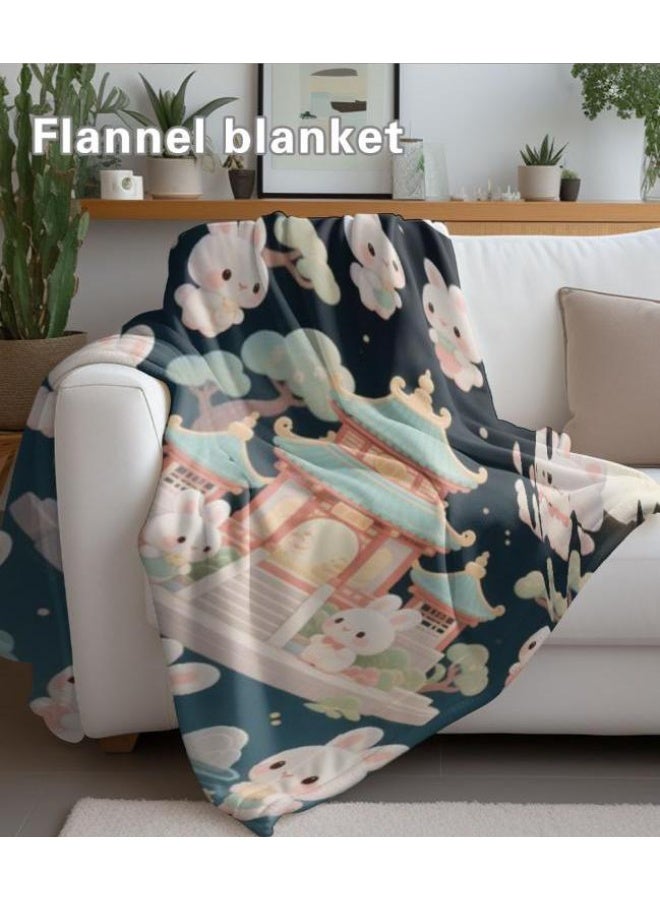 general Flannel thin blanket (warm and comfortable, suitable for sleep, gaming, dust removal and sandproof) 150cm*200cm - 91 - Image 1