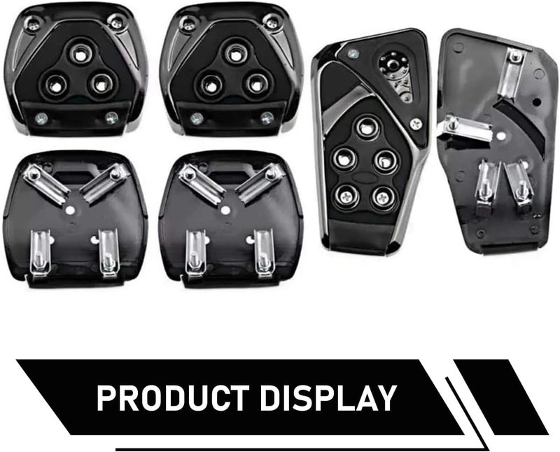 AutoBizarre 3 Pcs Anti-Slip ABS PVC Car Foot Pedal Pad Cover Manual Transmission Clutch Brake Accelerator Car Pedal Replacement Kit Universal for all Manual Cars (Black) - Image 5