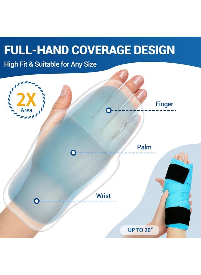 Comfytemp Full Hand Wrist Ice Pack Wrap for Carpal Tunnel Relief, FSA HSA Eligible, 33" Wrist Brace Reusable Compression Hand Support for Injuries, Tendonitis, Arthritis, Swelling, Cold Hot Therapy - Image 3