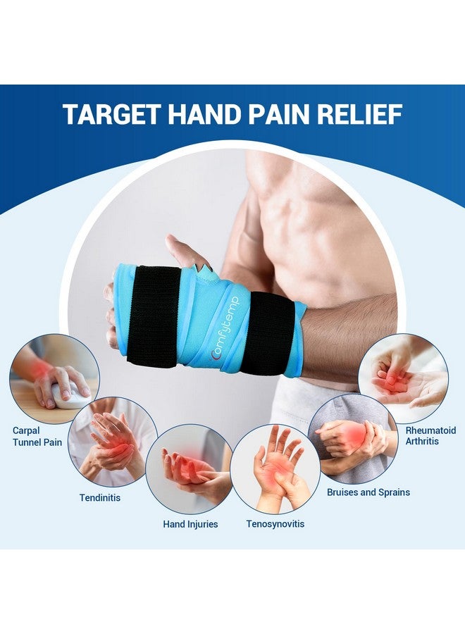 Comfytemp Full Hand Wrist Ice Pack Wrap for Carpal Tunnel Relief, FSA HSA Eligible, 33" Wrist Brace Reusable Compression Hand Support for Injuries, Tendonitis, Arthritis, Swelling, Cold Hot Therapy - Image 2