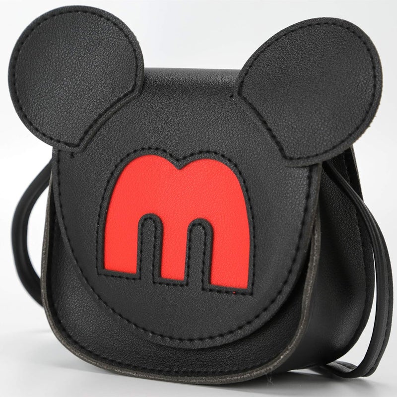 QiMing Little Mouse Ear Bow Crossbody Purse,PU Shoulder Handbag for Kids Girls Toddlers - Image 2
