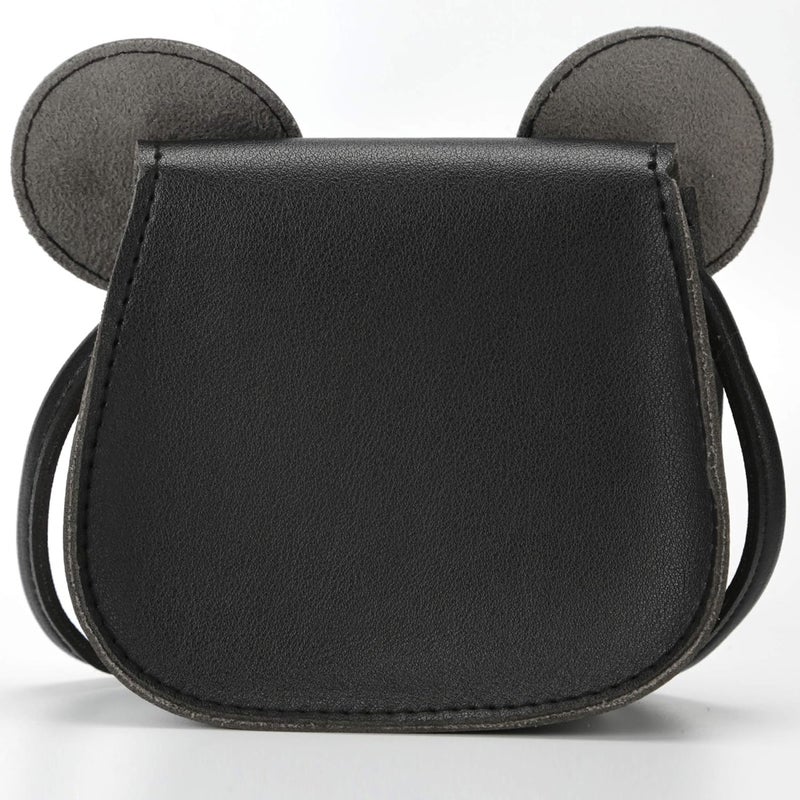 QiMing Little Mouse Ear Bow Crossbody Purse,PU Shoulder Handbag for Kids Girls Toddlers - Image 4