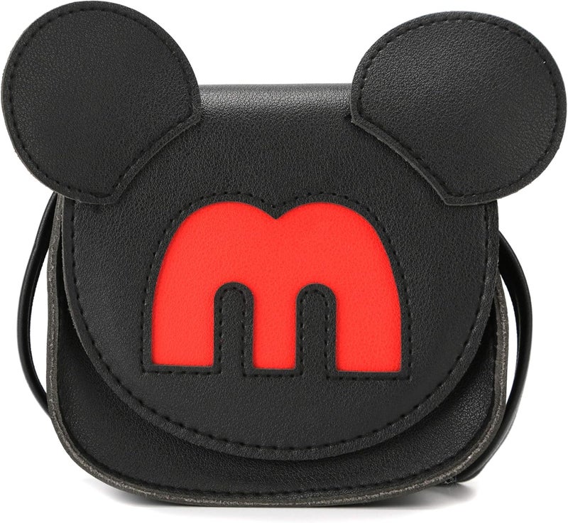 QiMing Little Mouse Ear Bow Crossbody Purse,PU Shoulder Handbag for Kids Girls Toddlers - Image 1