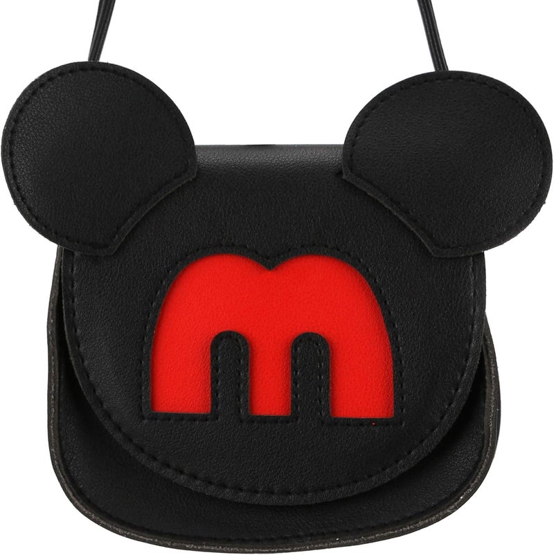 QiMing Little Mouse Ear Bow Crossbody Purse,PU Shoulder Handbag for Kids Girls Toddlers - Image 5