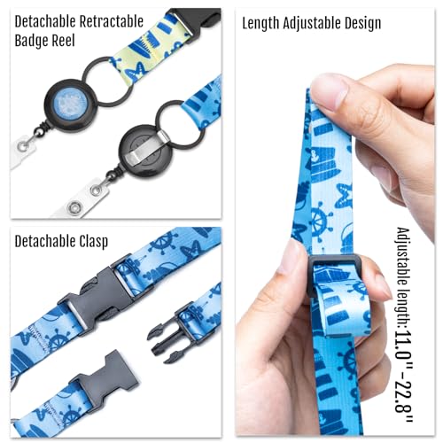 MNGARISTA Cruise Lanyard for Ship Cards,Adjustable Lanyard with Id Holder,Detachable Lanyards for Cruises Ship Cards with Waterproof Id Badge Holders,Cruise Essentials,5 Pack Sea Turtle - Image 2