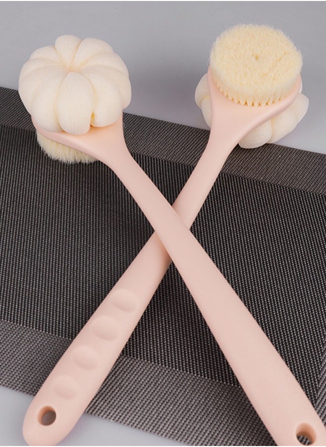 Generic - Double Sided Bath Brush,2 in 1 Bath Tool ,Long Handled Soft Bristle Brush,Body,Green - Image 1
