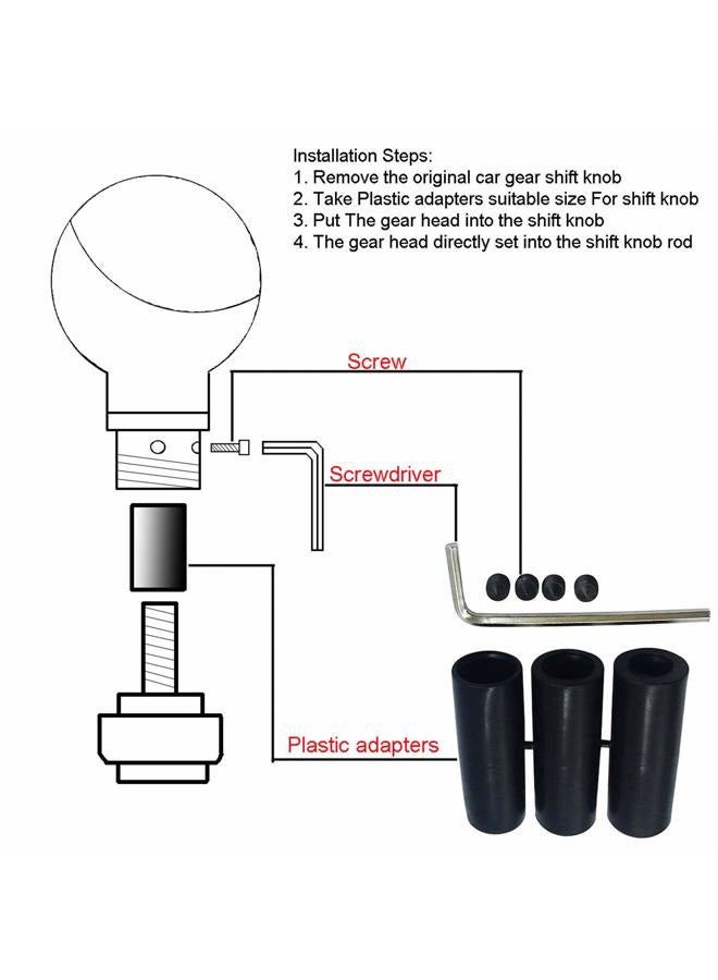 Abfer Automatic Gear Shift Knob Car Button Push Shifter Handle Knobs Fit for Most Vehicle Truck, Blue - Image 4