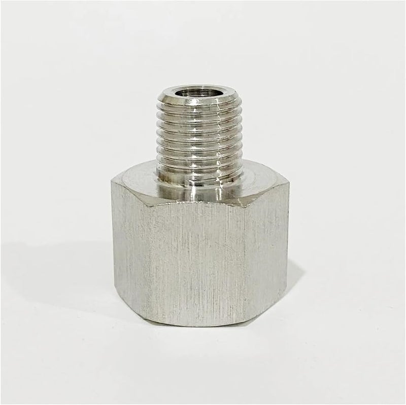 304 Stainless Steel 1 2 Inch Female To 1 4 Inch Male Reducing Pipe Fitting Connector For Pressure Gauge - Image 1
