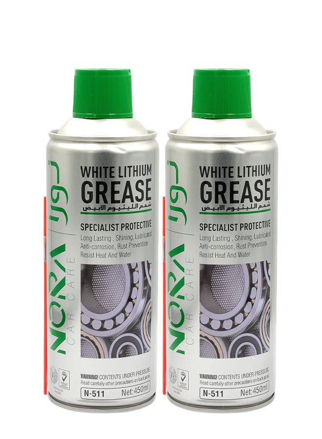 Nora Combo - 2pcs NORA 450ml White Lithium Grease for Anti-Corrosion and Lubrication N-511 - Image 1