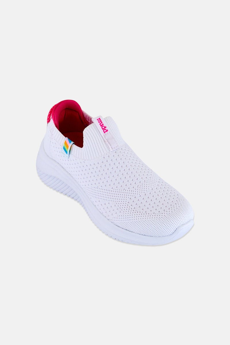 Mudd Kids Girl Slip On Outdoor Shoes, White - Image 1