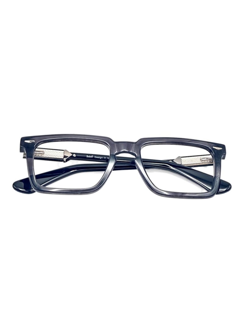 VP708 COL.3 Square Frame, Black Acetate Frames, Modern Style Eyewear for Daily Use - Image 3