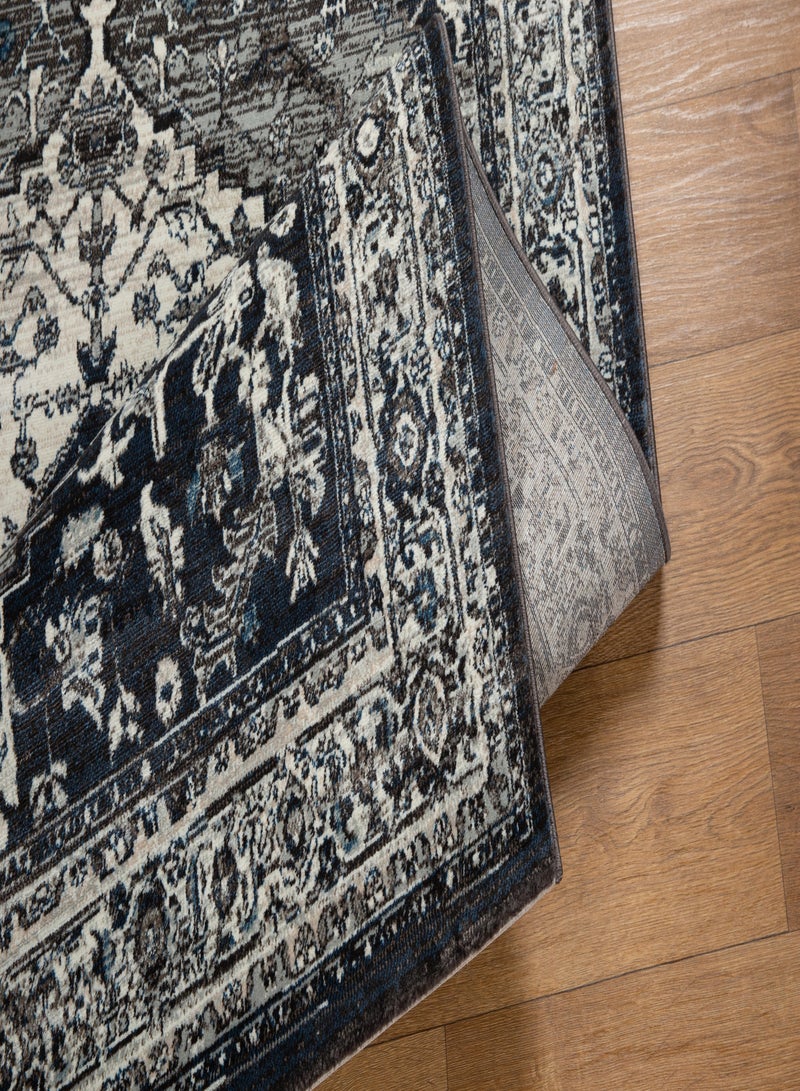 لوفت كندرا،سجادة،160×220سم،قماش،رمادي غامق،مضاد للانزلاق-7151/RN8-M - Image 3