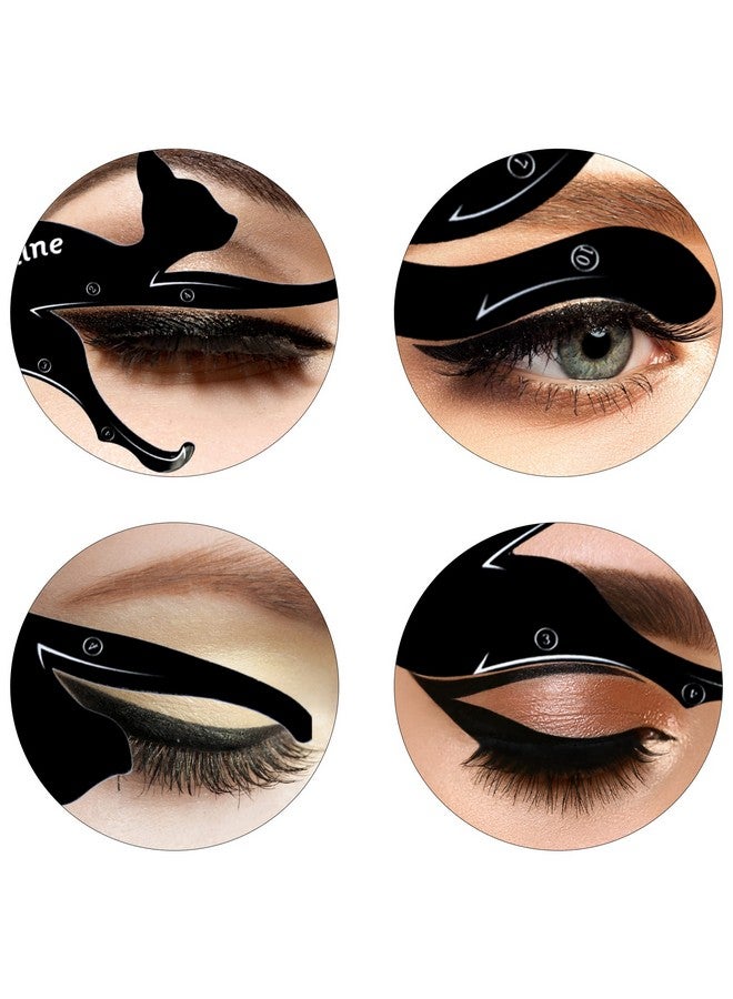 TailaiMei TailaiMei Eyeliner Stencils, Matte PVC Material Smoky Eyeshadow Applicators Guide Template Tool - Image 5
